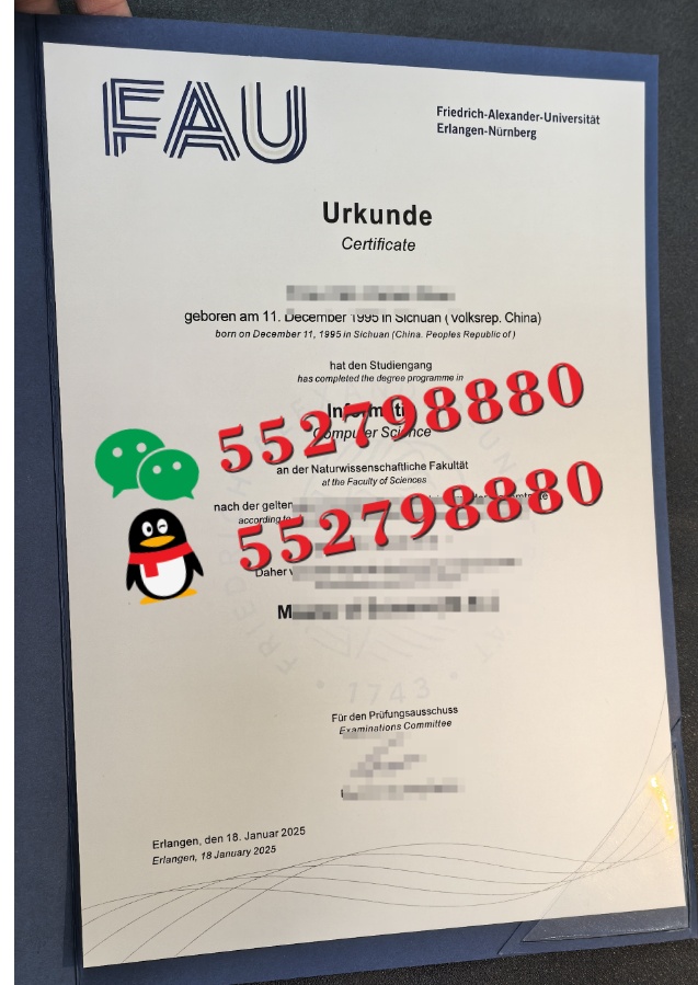 纽伦堡大学毕业证书高清样品/纽伦堡大学毕业证防伪细节