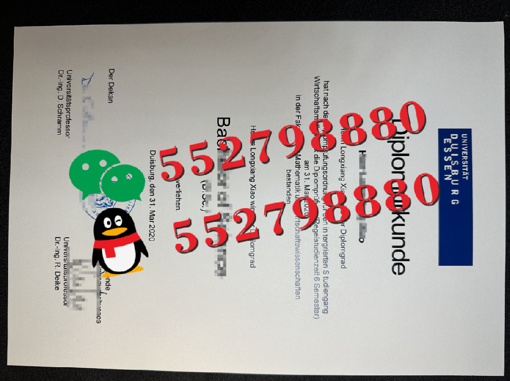 杜伊斯堡-埃森大学毕业证书高清模版/杜伊斯堡-埃森大学毕业证书防伪细节指南