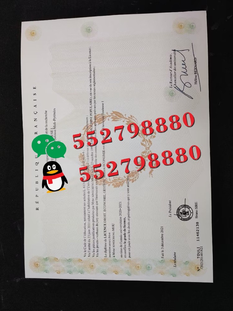图卢兹第一大学毕业证书高清样品/图卢兹第一大学毕业证书防伪指南