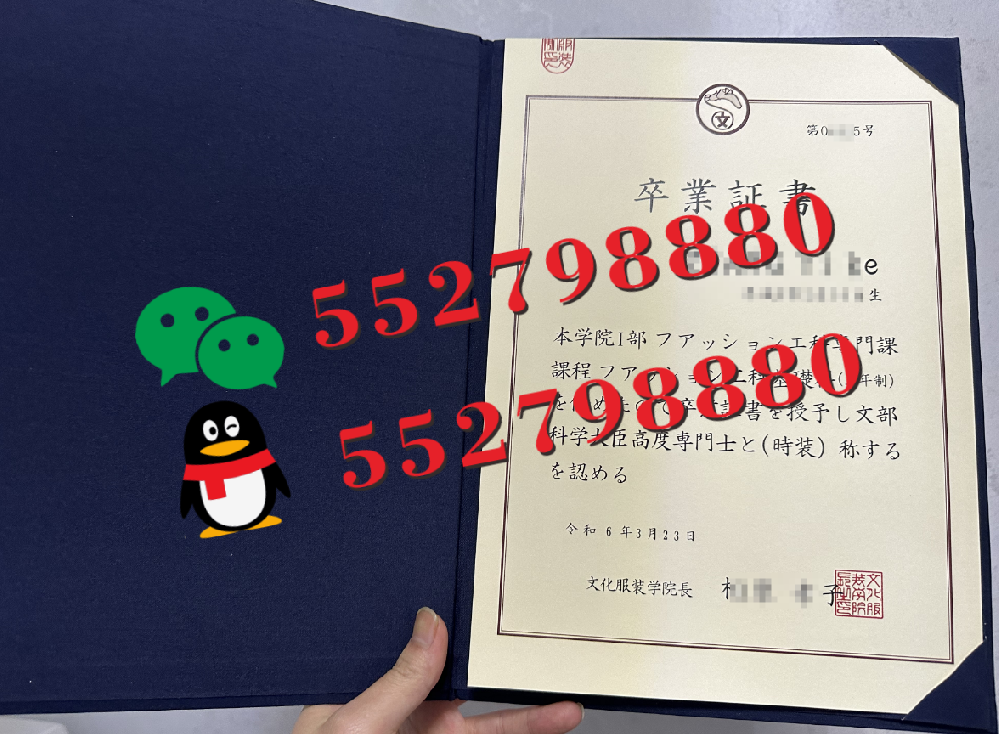 日本文化服装学院学位记实拍/日本文化服装学院学位记防伪解析