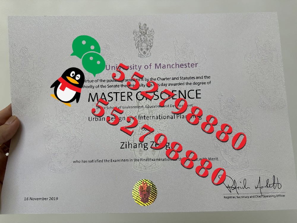 曼彻斯特大学毕业证书版本复刻/曼彻斯特大学学位证书定制