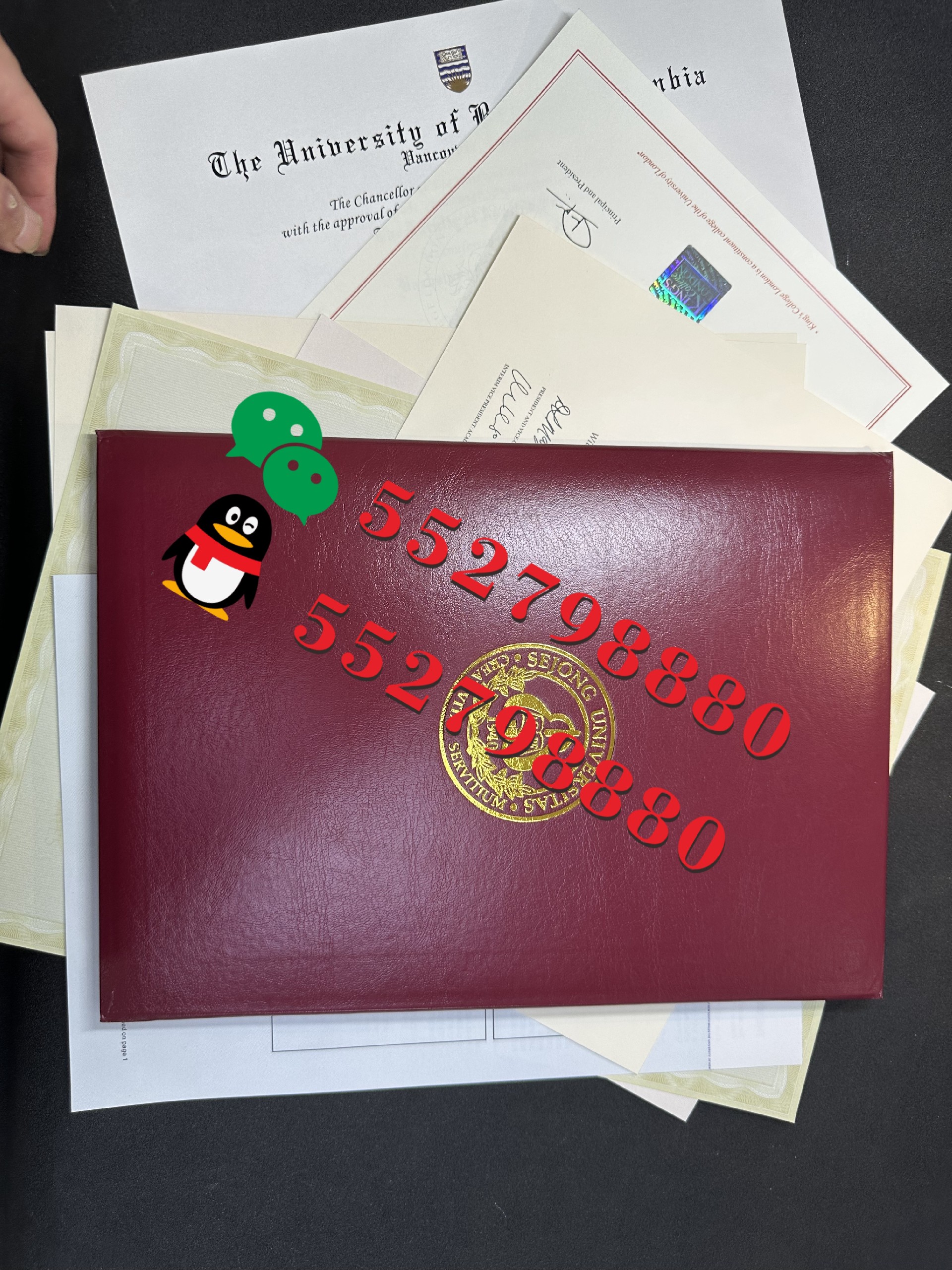 韩国世宗大学毕业证书版本复刻/世宗大学MBA学位证书外壳