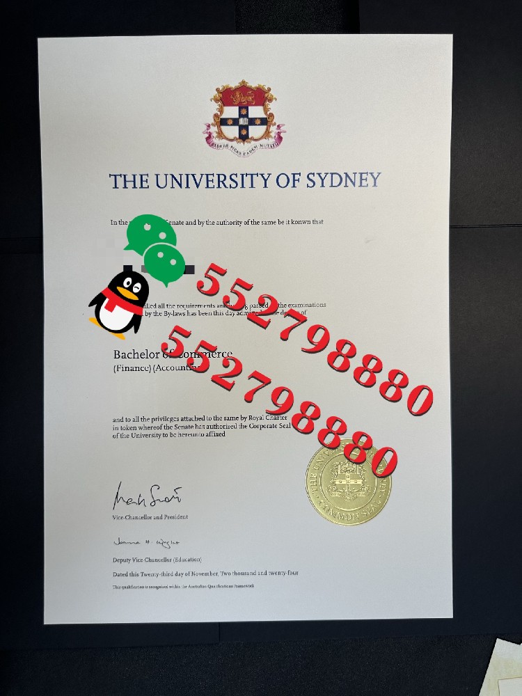 悉尼大学毕业证书版本复刻/The University of Sydney diploma/悉尼大学经济学硕士学位证