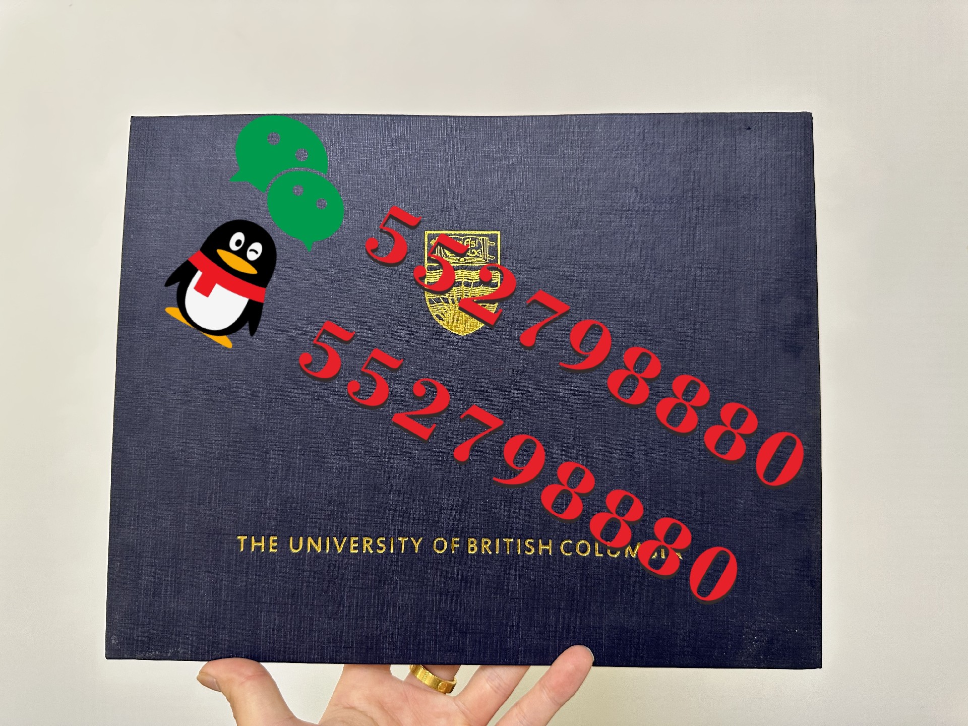 英属哥伦比亚大学毕业证书外壳/UBC 证书外壳
