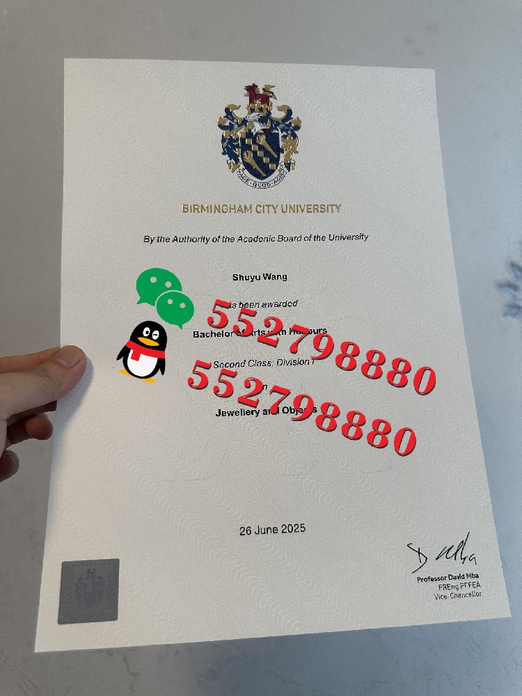 伯明翰城市大学毕业证书版本复刻/伯明翰城市大学学位证书定制