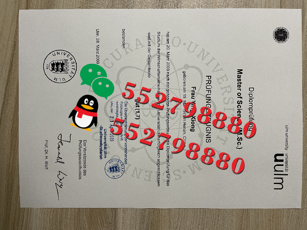 乌尔姆大学毕业证书版本复刻/乌尔姆大学经济数学学位证书解析
