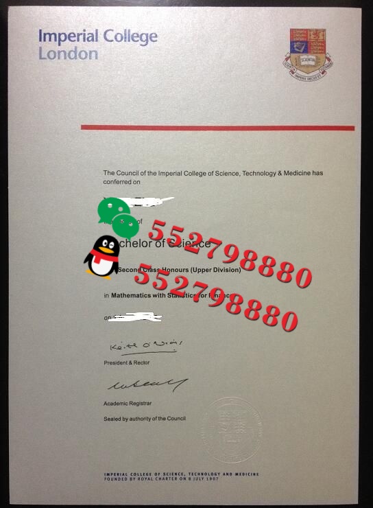 帝国理工学院毕业证书版本复刻/帝国理工学院学位证书解析