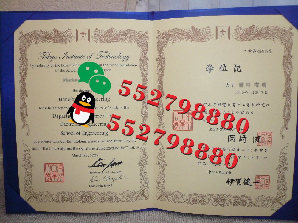 东京工业大学学位记实拍/东京工业大学毕业证书版本复刻
