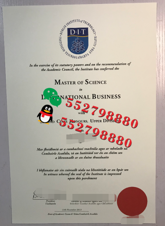 都柏林理工大学毕业证书版本复刻/都柏林理工大学市场营销学位证书解析