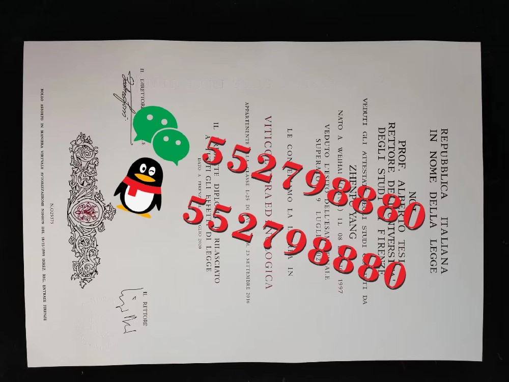 佛罗伦萨大学毕业证书实拍特写/佛罗伦萨大学学位证书解析