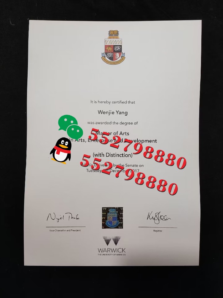 华威大学毕业证书实拍特写/制作华威大学学位证书