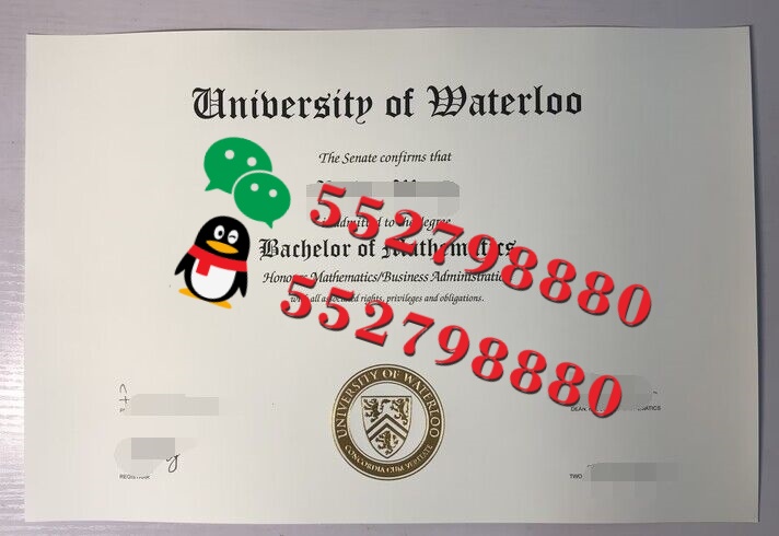 滑铁卢大学毕业证书实拍特写/滑铁卢大学学位证书制作