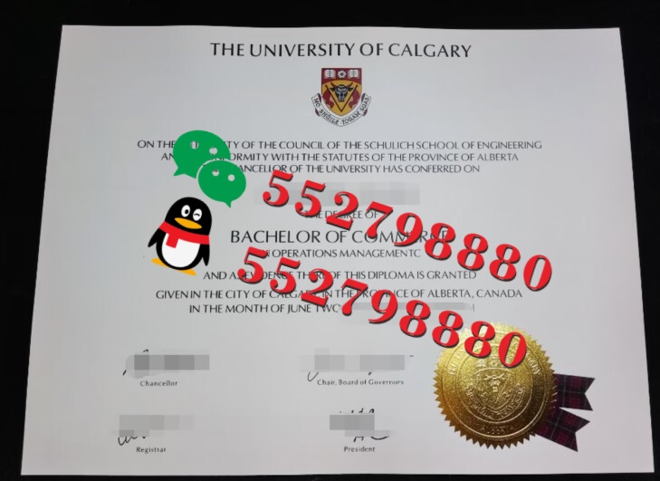 卡尔加里大学毕业证书实拍特写/卡尔加里大学学位证书制作