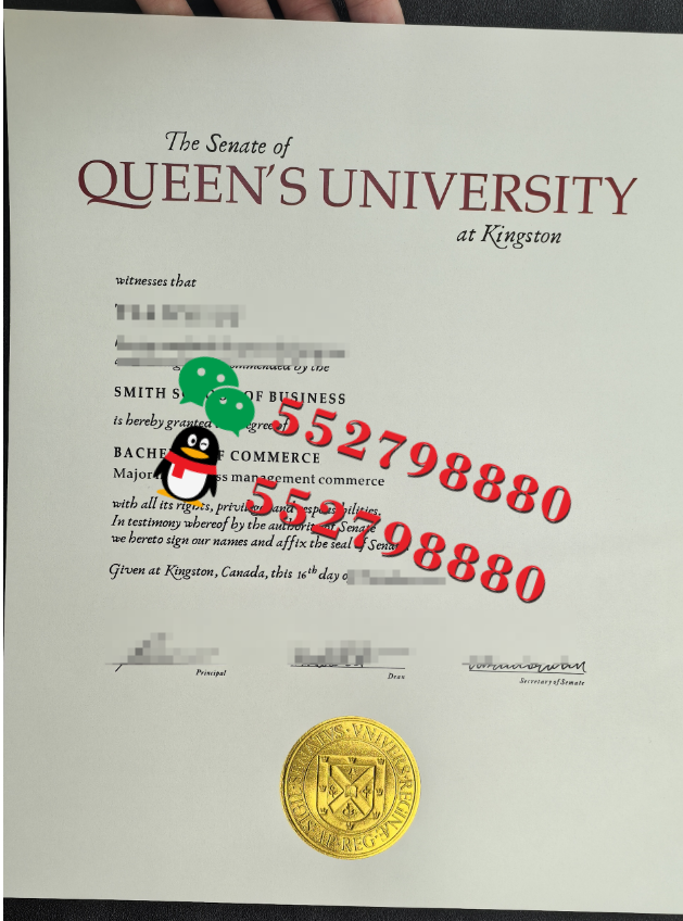 加拿大女王大学毕业证书实拍特写/加拿大女王大学学位证书制作