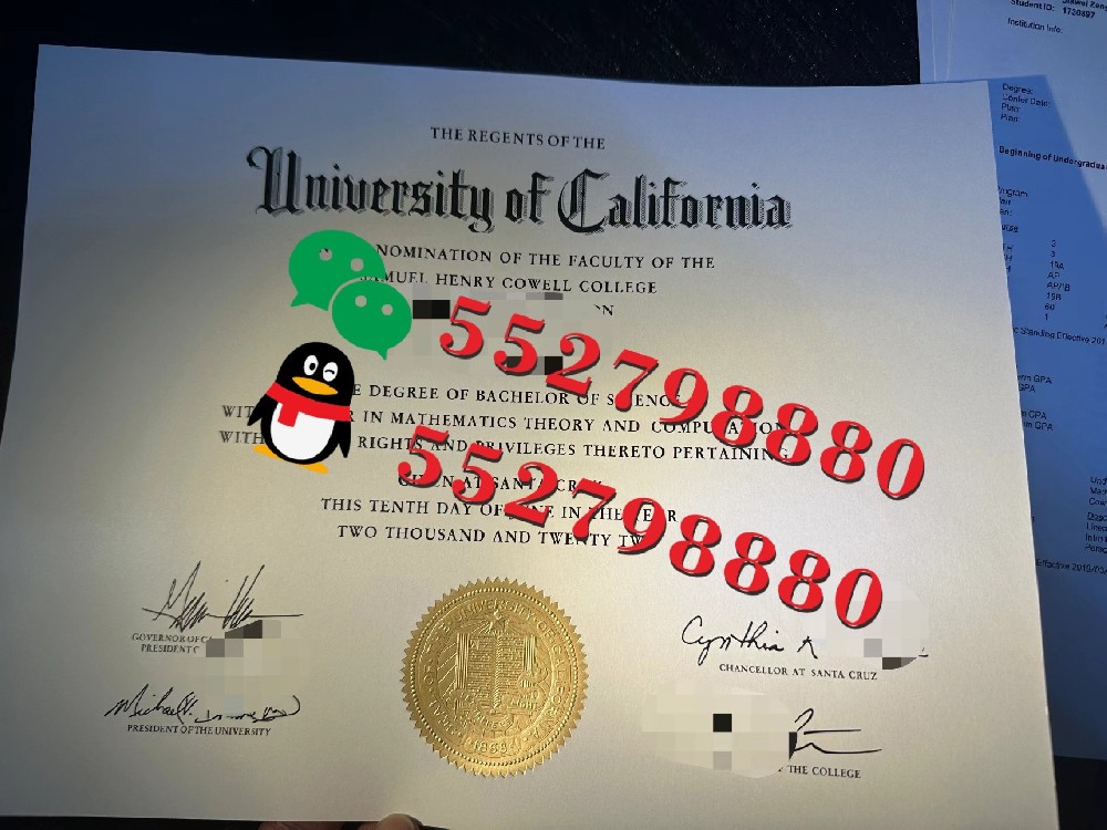 加州大学圣克鲁兹分校毕业证书实拍/UCSC加州大学圣克鲁兹分校地球科学学位证书制作