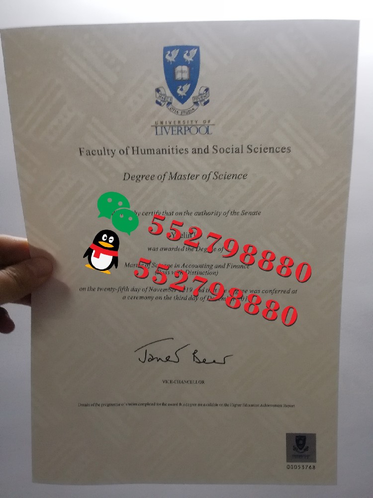 利物浦大学毕业证书实拍特写/利物浦大学学位证书制作