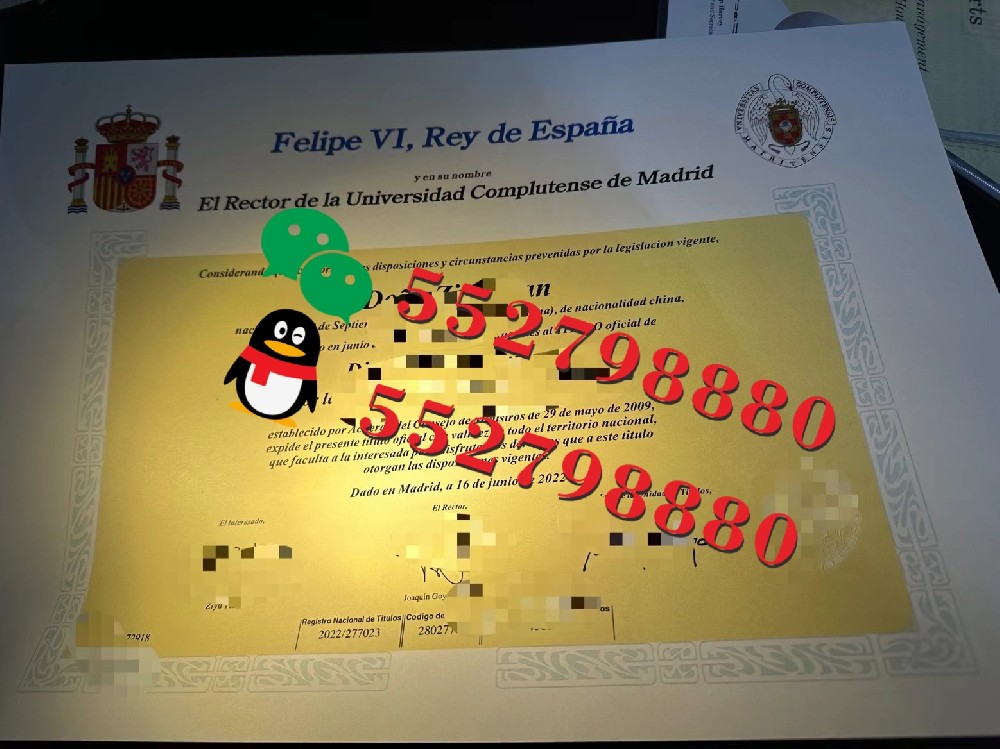 马德里康普顿斯大学毕业证书实拍/马德里康普顿斯大学幼儿教育学位证书制作