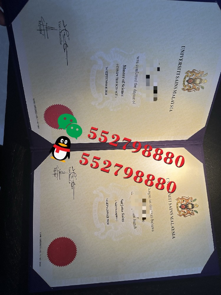 马来西亚理科大学毕业证书实拍特写/马来西亚理科大学会计学学士学位证书复刻