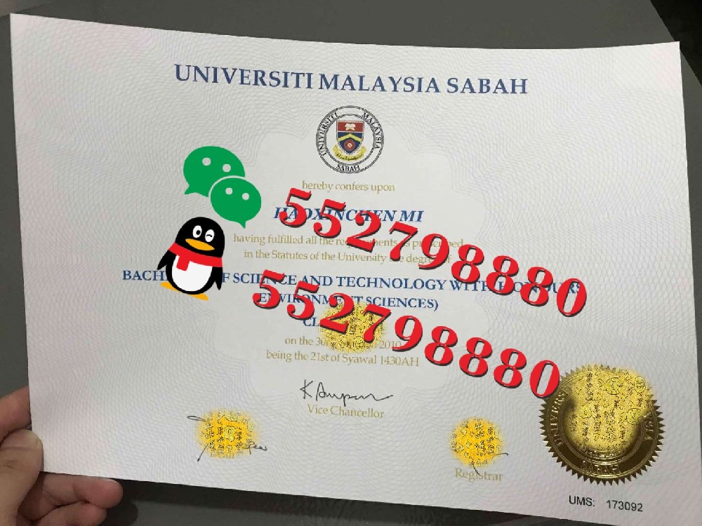 马来西亚沙巴大学毕业证书实拍特写/马来西亚沙巴大学BBA学位证书复刻