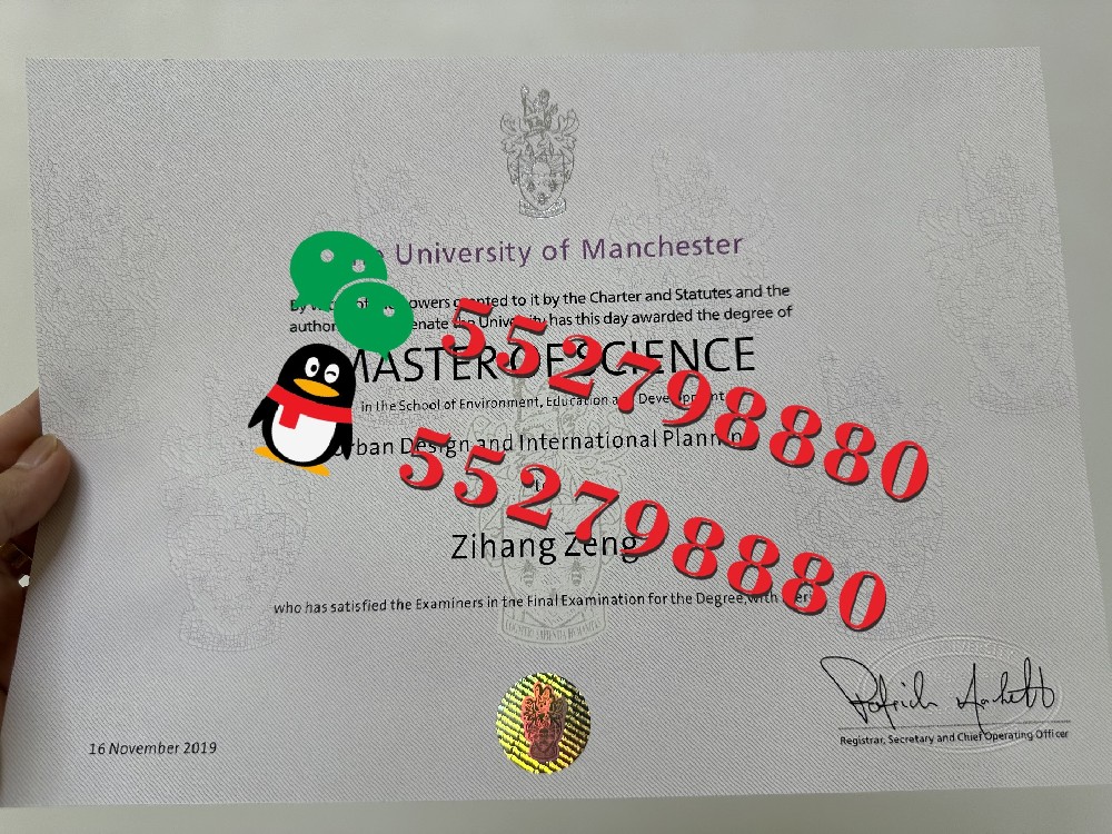 曼彻斯特大学毕业证书实拍特写/曼彻斯特大学计算机科学理学硕士学位证书复刻