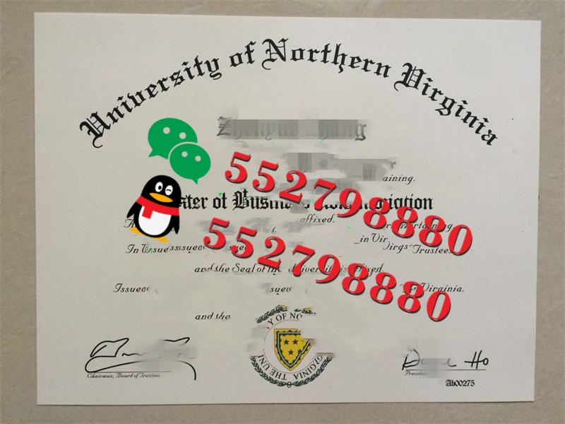 北弗吉尼亚大学毕业证书实拍特写/北弗吉尼亚大学BBA学位证书复刻