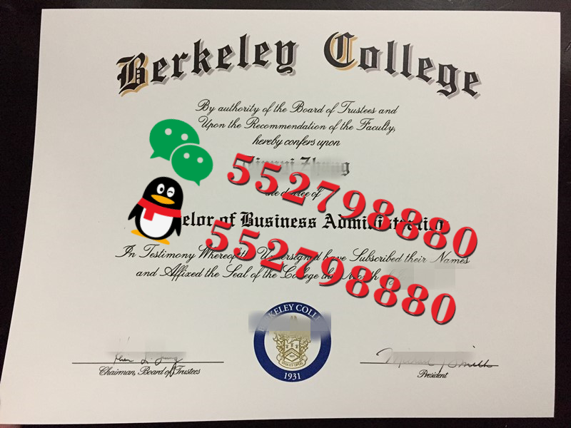 伯克利学院毕业证书实拍特写/伯克利学院会计学理学学士学位证书复刻