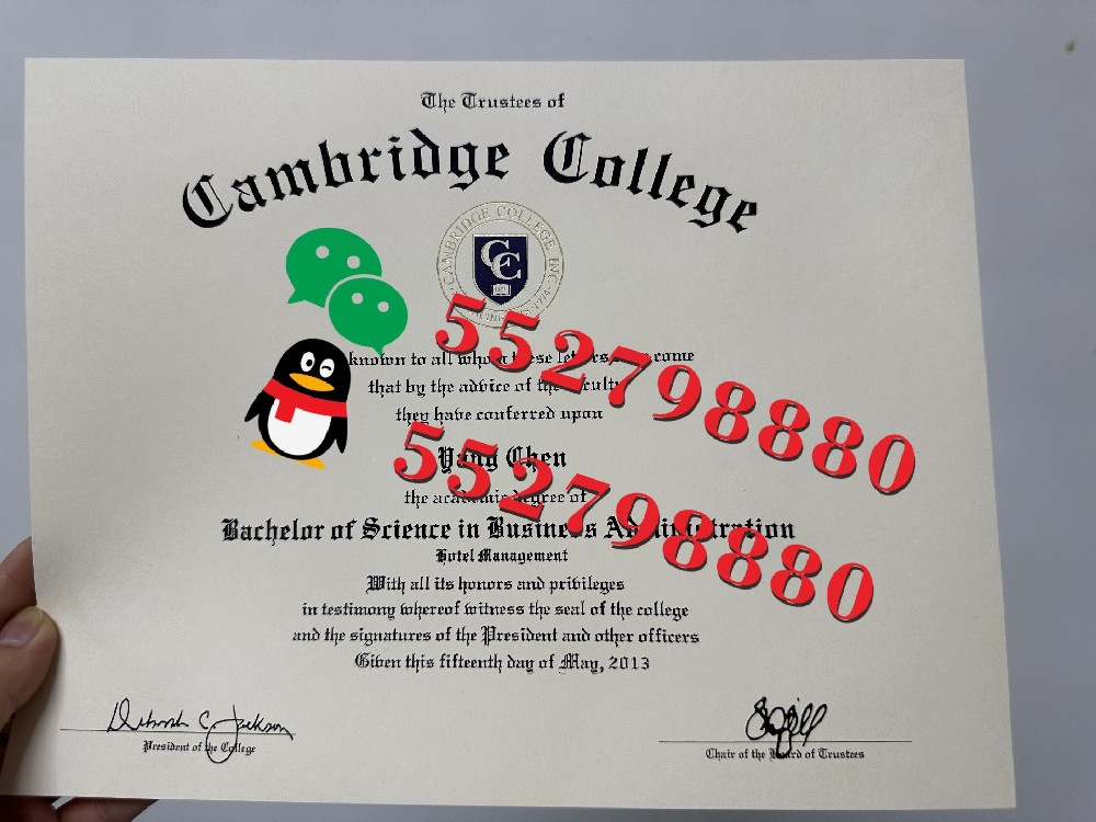 美国剑桥学院毕业证书实拍特写/美国剑桥学院心理学文学学士学位证书复刻