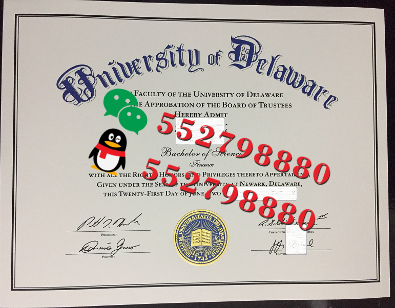 特拉华大学毕业证书实拍特写/特拉华大学商业管理BBA学位证书复刻
