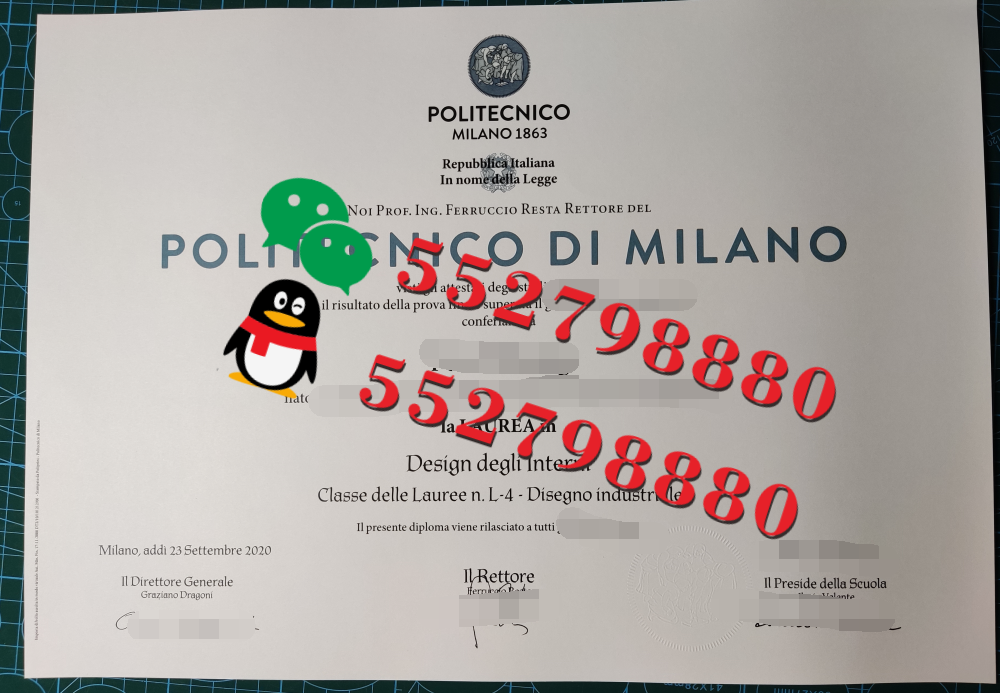 米兰理工大学毕业证书实拍特写/米兰理工大学土木工程学士学位证书复刻