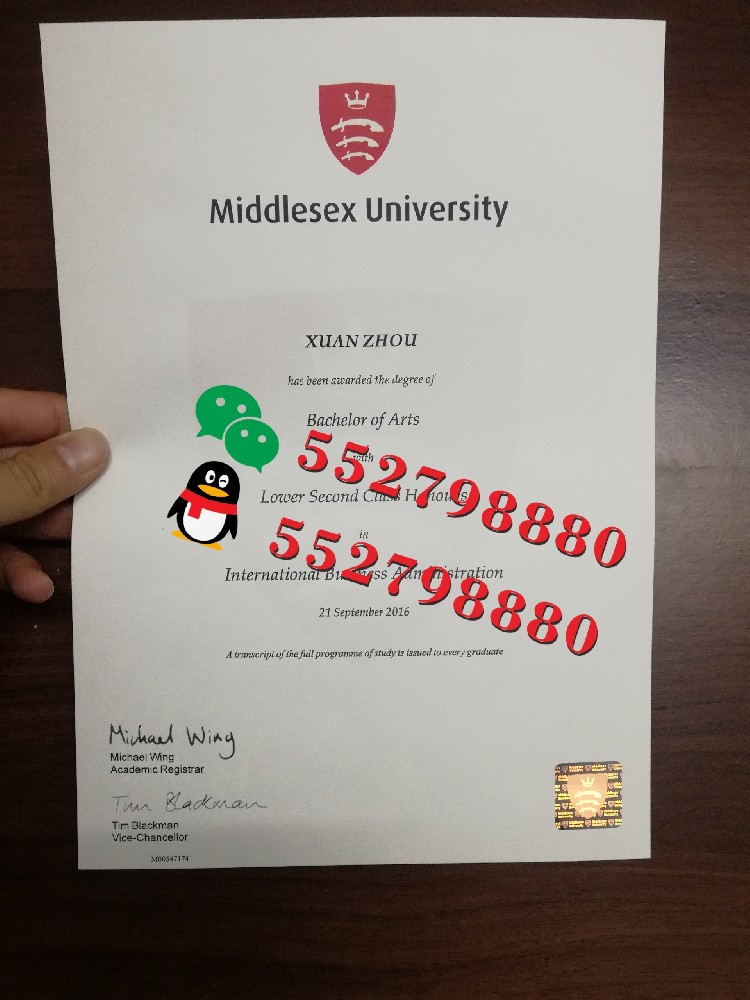 密德萨斯大学毕业证书实拍特写/密德萨斯大学犯罪学文学学士学位证书复刻