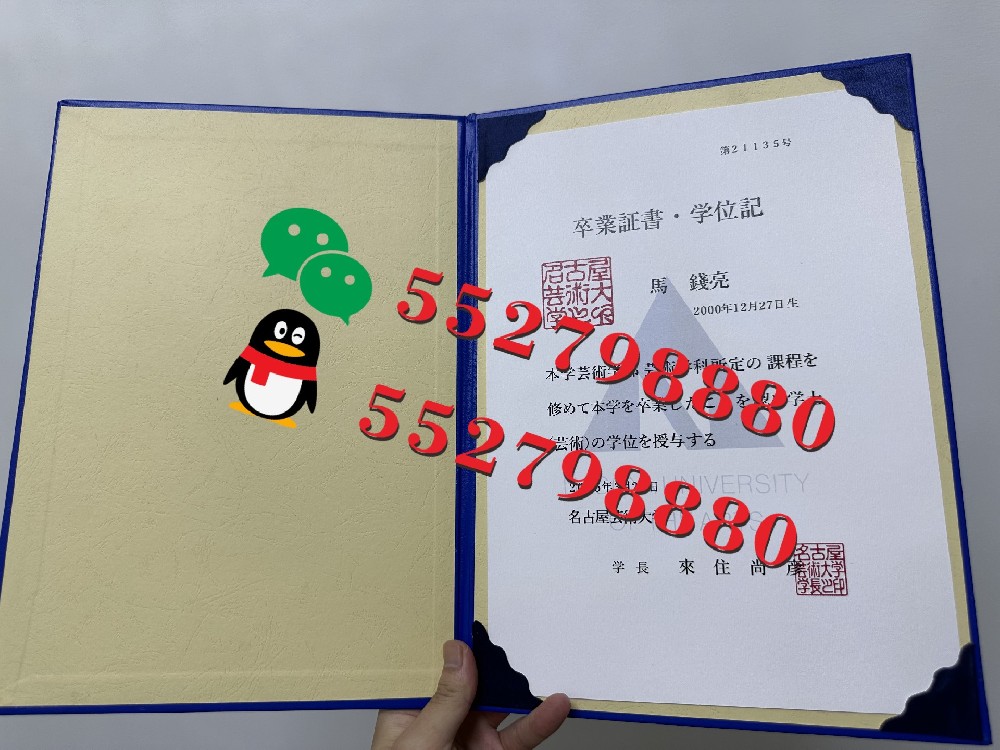 名古屋艺术大学毕业证书实拍特写/名古屋艺术大学日本画艺术学士复刻