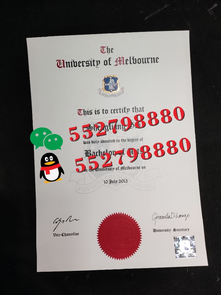 墨尔本大学毕业证书实拍特写/墨尔本大学金融学理学硕士学位证书复刻