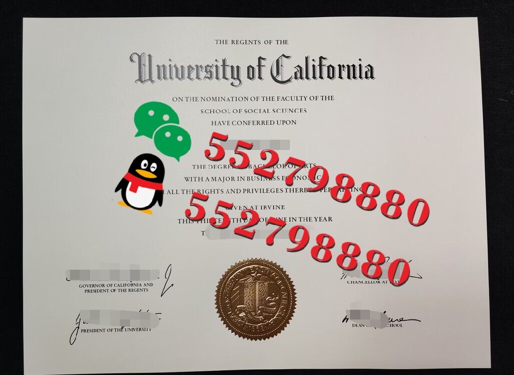 加州大学欧文分校毕业证书实拍特写/UCI加州大学欧文分校社会学文学学士学位证复刻