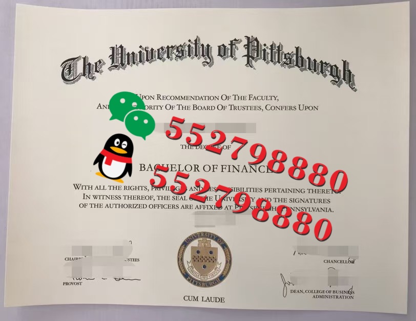 匹兹堡大学毕业证书实拍特写/匹兹堡大学土木工程理学学士学位证书复刻