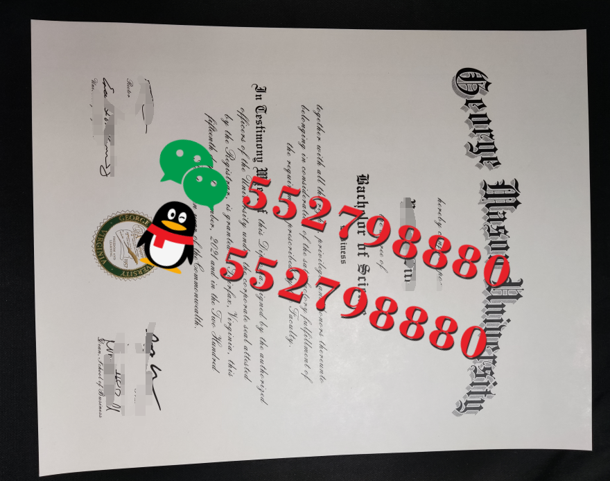 乔治梅森大学毕业证书实拍特写/乔治梅森大学会计学理学学士学位证复刻