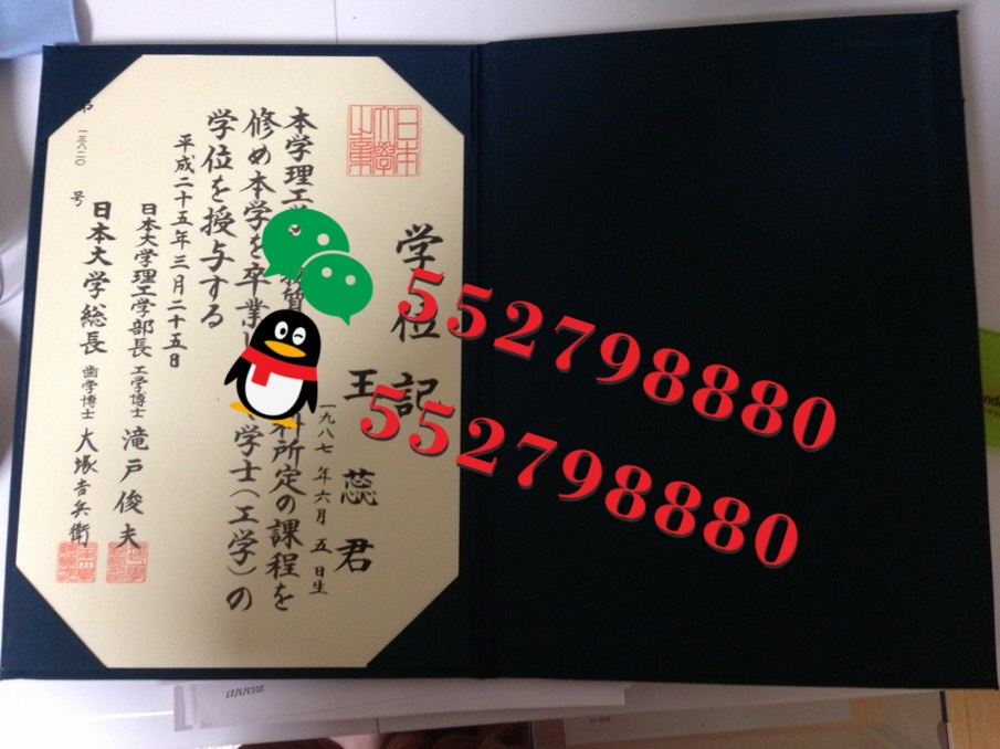 日本大学毕业证书实拍特写/日本大学映画学科学士学位记复刻