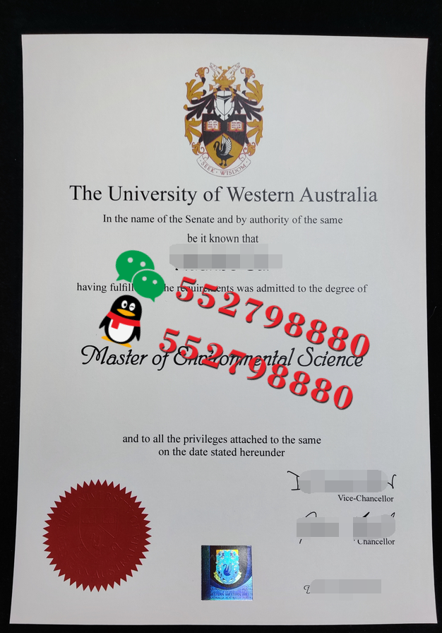 西澳大学毕业证书实拍特写/西澳大学土木工程学位证书复刻