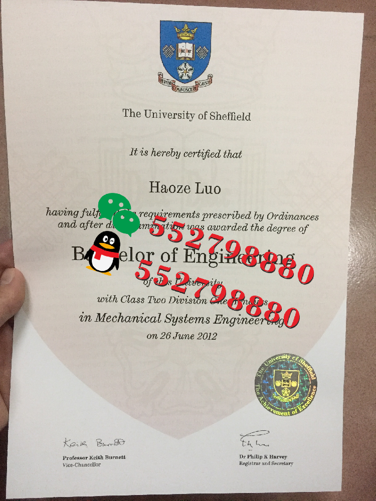 谢菲尔德大学毕业证书实拍案例/谢菲尔德大学经济学文学学士学位证书复刻