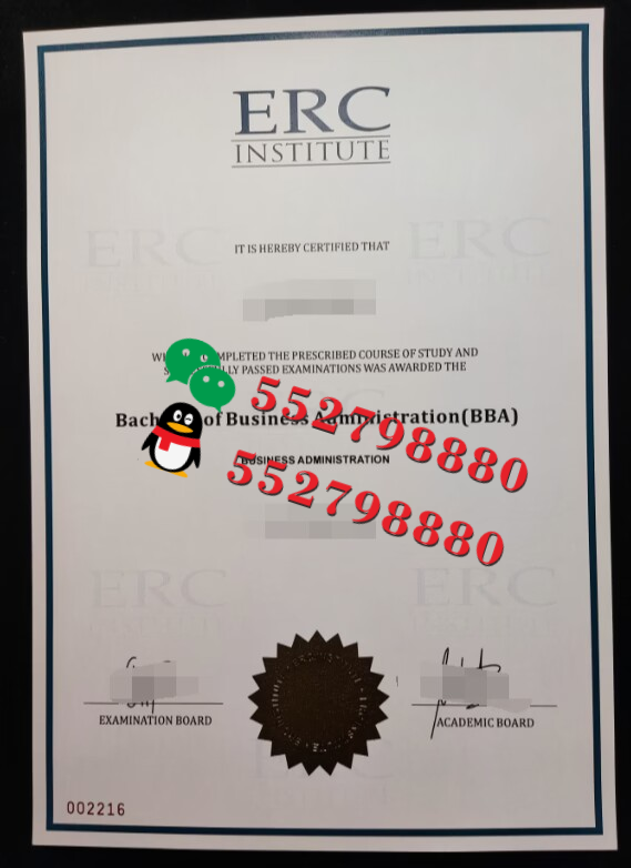 新加坡ERC学院毕业证书实拍特写/新加坡ERC学院国际商务硕士学位证书复刻