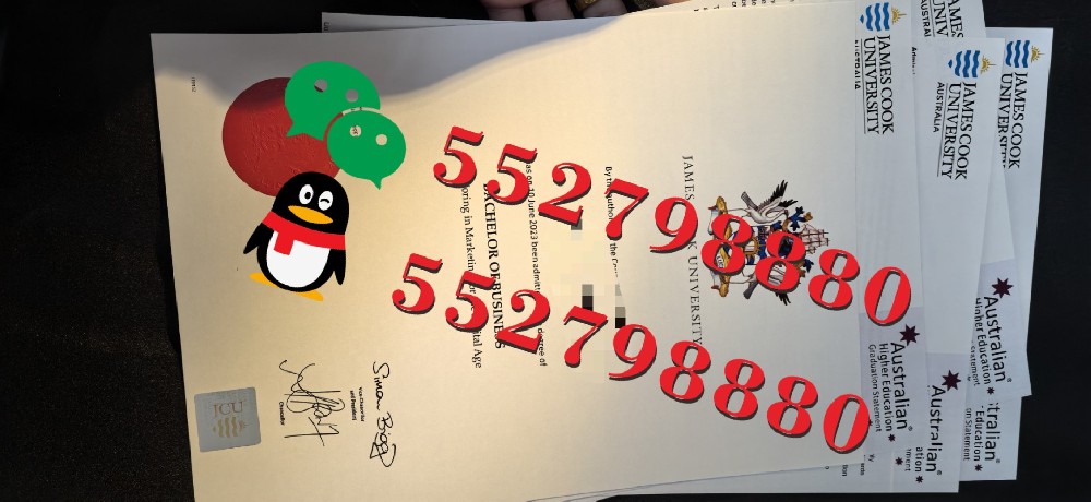 新加坡詹姆斯·库克大学毕业证书实拍特写/新加坡詹姆斯·库克大学营销商学学士学位证书复刻