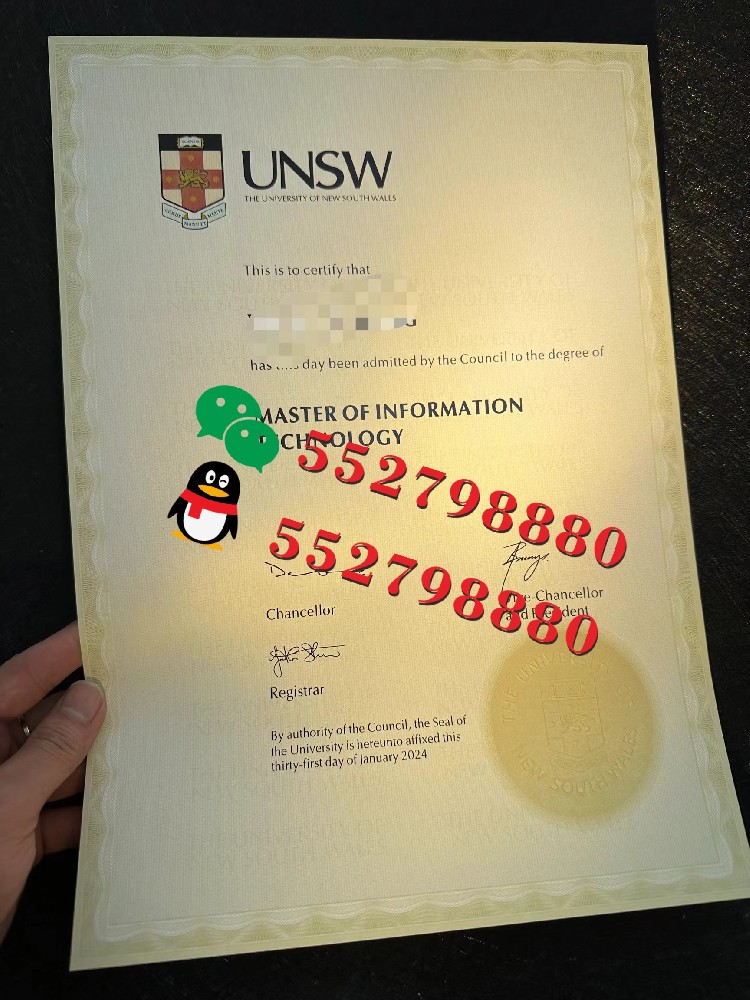 新南威尔士大学毕业证书实拍特写/UNSW新南威尔士大学犯罪学文学学士学位证书复刻