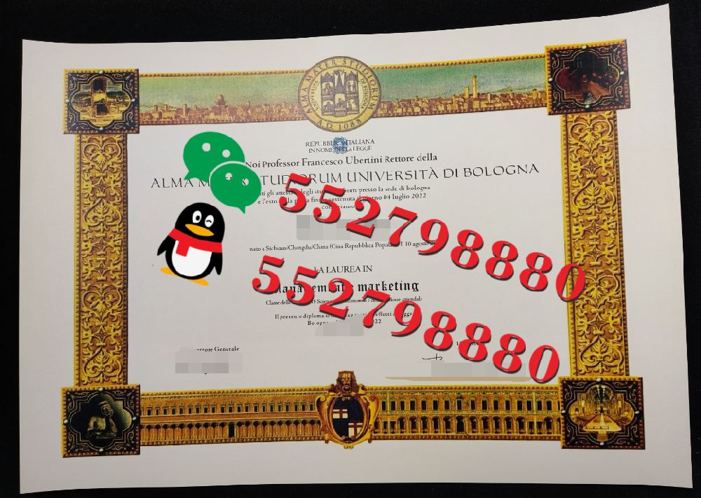 意大利博洛尼亚大学毕业证书实拍特写/博洛尼亚大学工业化学学士学位证书复刻