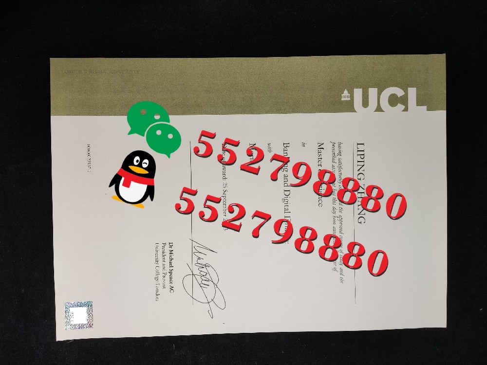 伦敦大学学院毕业证书实拍特写/伦敦大学学院信息学理学学士学位证书复刻