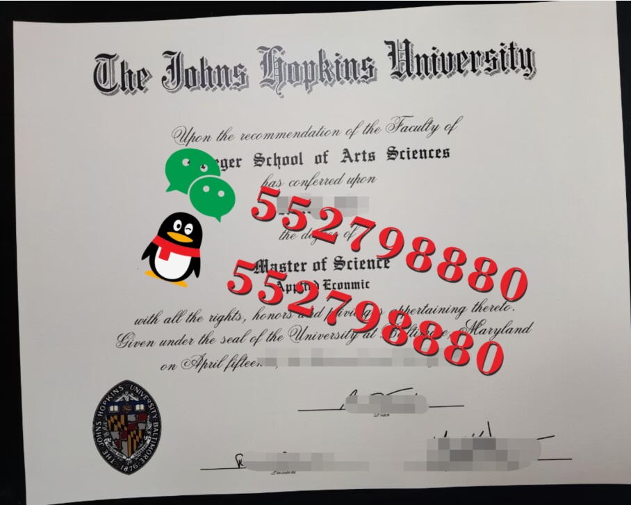 约翰斯·霍普金斯大学毕业证书实拍特写/约翰斯·霍普金斯大学金融硕士学位证书复刻